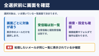 iPhoneでメールを全選択できない時の結論