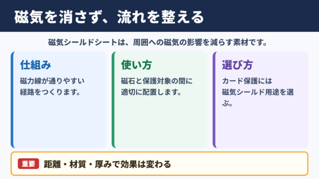 磁気シールドシートの効果と基本知識