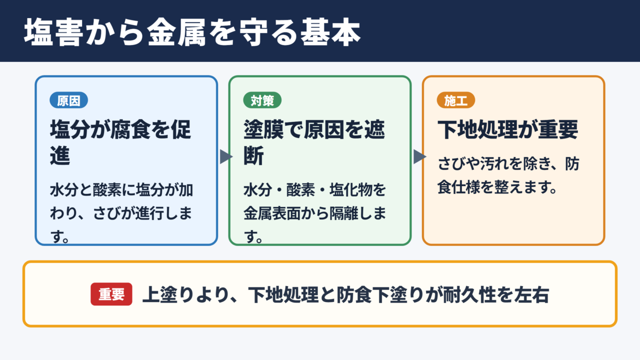塩害対策塗装の基本