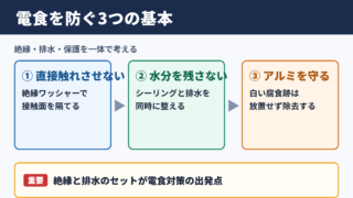 アルミとステンレスの電食対策の要点