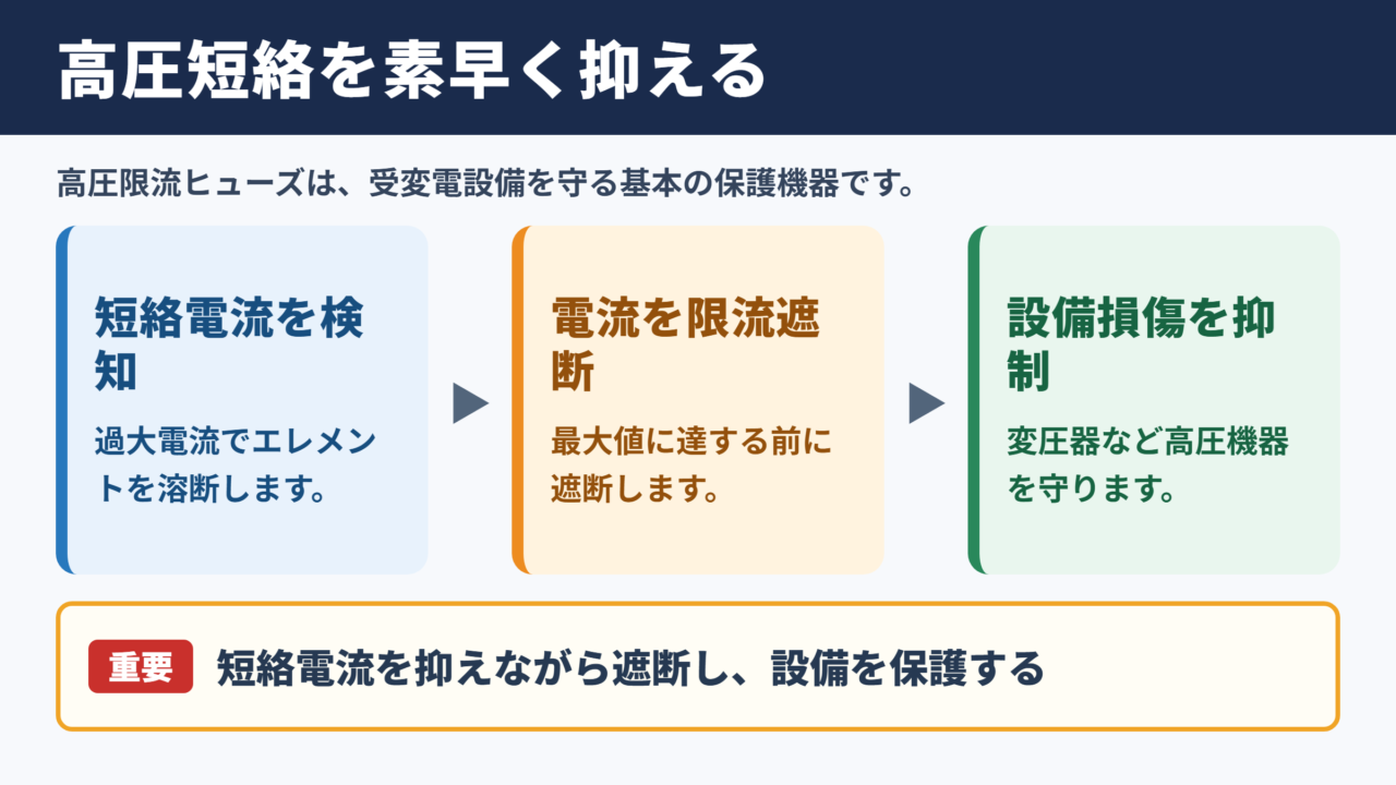 高圧限流ヒューズの役割
