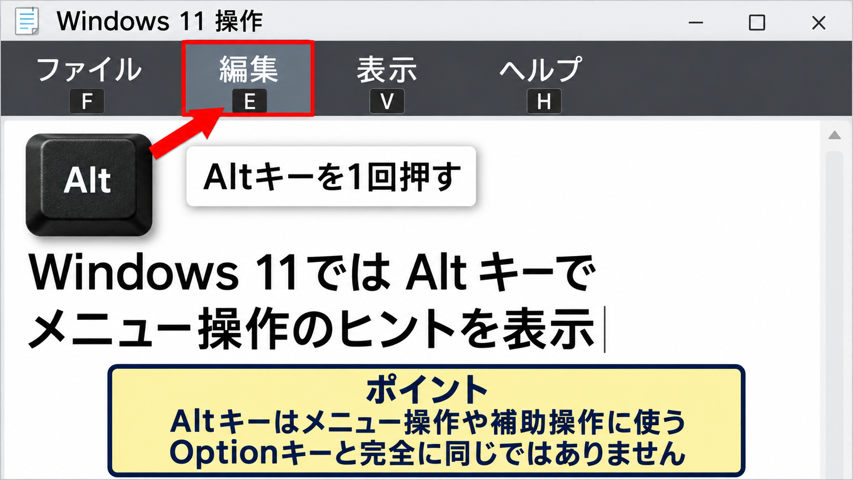 Windows11でMacショートカットを使い分ける基本操作 - OptionキーとAltキーの使い分け