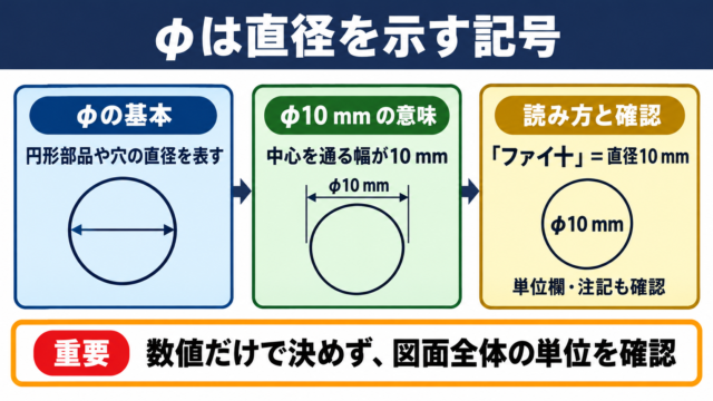 φの意味と直径を示す記号