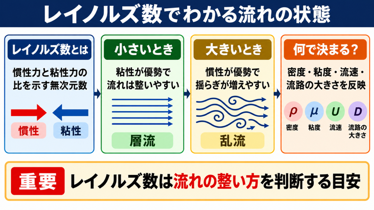 レイノルズ数の意味と流れの状態