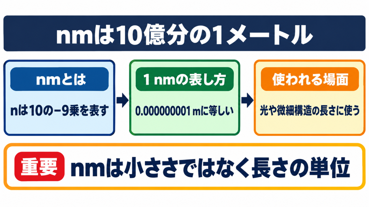nmの意味とナノメートルの基本的な大きさ