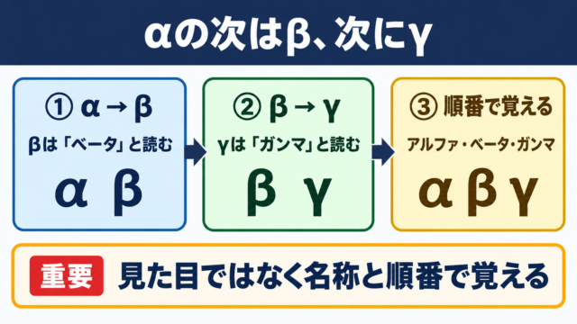 αの次に続くβとγの基本